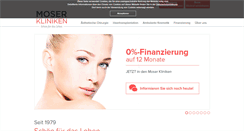 Desktop Screenshot of moser-kliniken.de