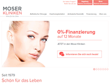Tablet Screenshot of moser-kliniken.de